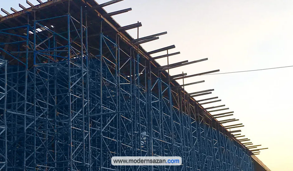استفاده از داربست مثلثی در قالب بندی پل