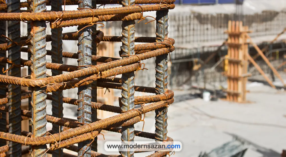 اجرای آرماتور بندی ستون بتنی