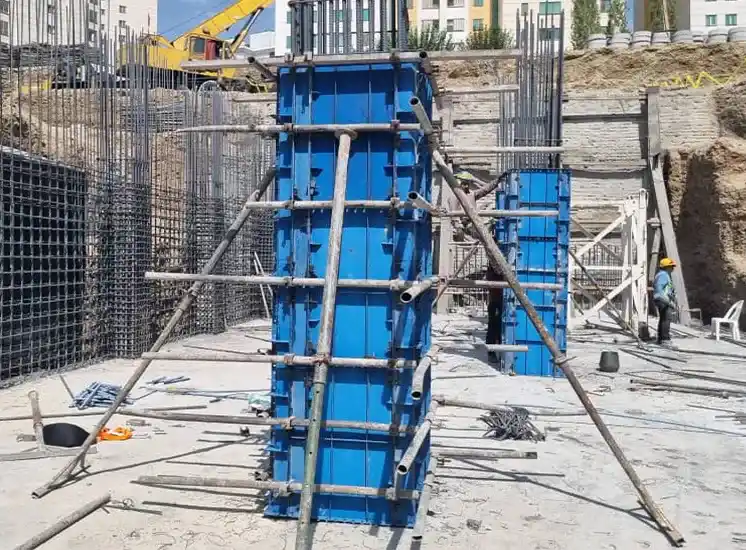 قالب بندی ستون با استفاده از قالب مدولار فلزی