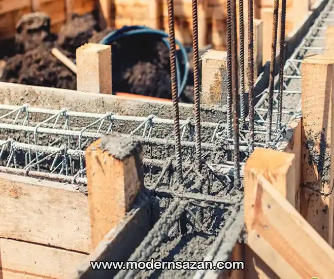 قالب بندی فونداسیون با قالب چوبی