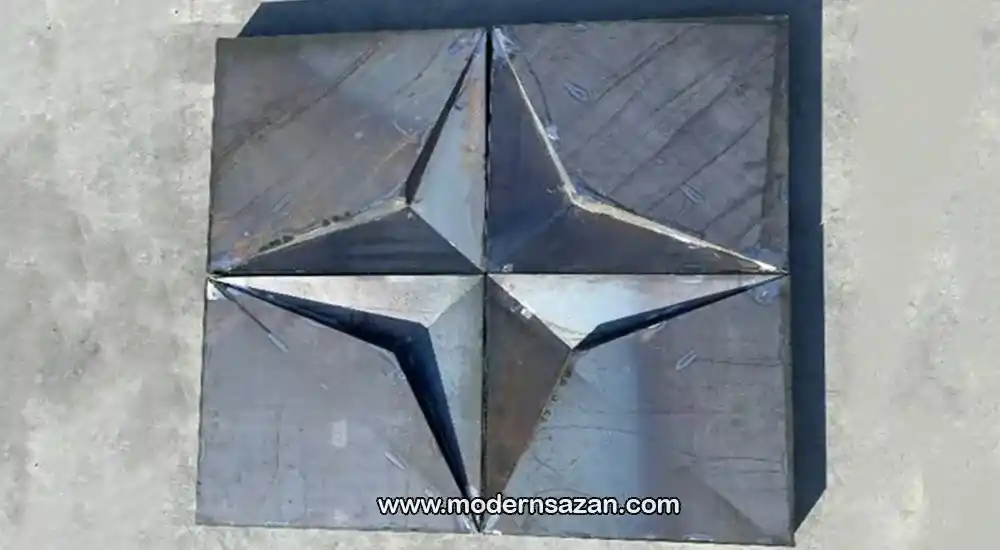 قالب بتن ستاره‌ای تولید شده از ورق فولاد مبارکه
