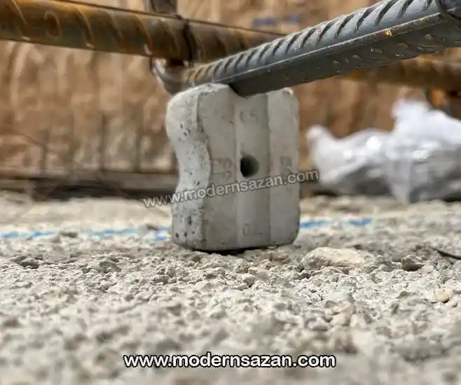 اسپیسر میلگر تولید شده از بتن