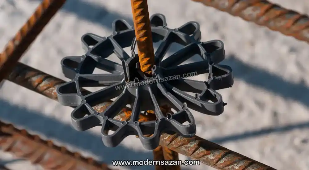 اسپیسر گرد دیوار و اتصال آن به میلگرد
