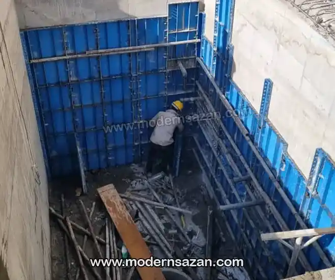نحوه اجرا و قالب بندی قالب فلزی دیوار