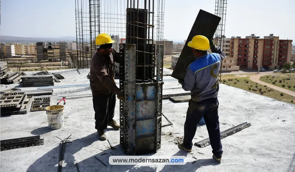 فرآیند قالب بندی ستون