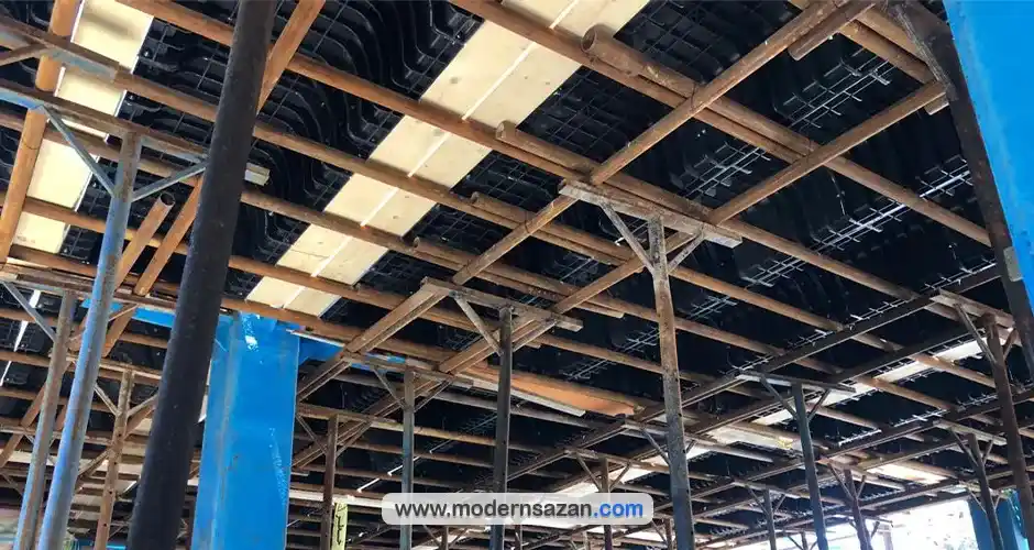 قالب بندی سقف وافل