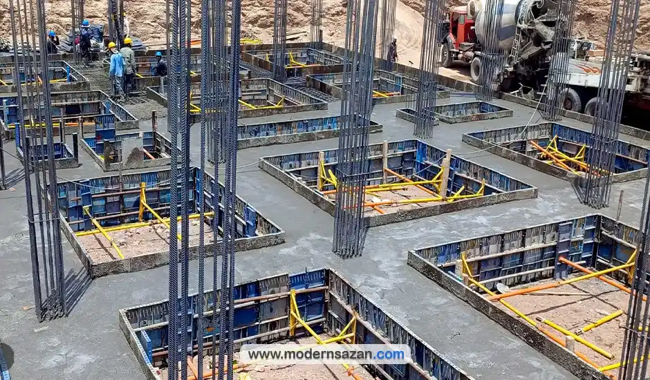 اجرای مراحل قالب بندی فونداسیون